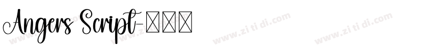 Angers Script字体转换